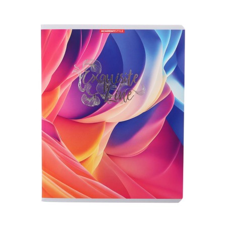 Notebook of 48 sheets in the "Soft Line" cage, covered cardboard, lamination of software, foil embossing, block 65 g/m2, mix-5