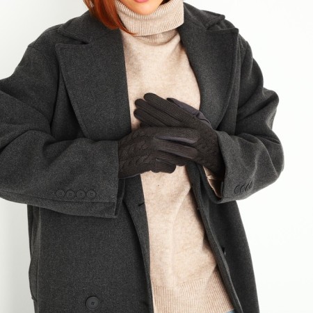 Gloves are female, dimensionless, with insulation, dark gray color-3