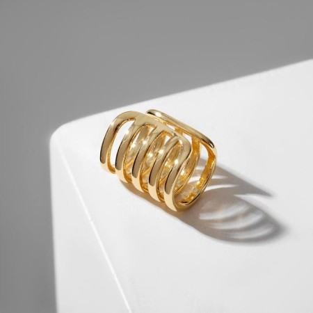 Earring "Kaff" Five stripes, color gold-1