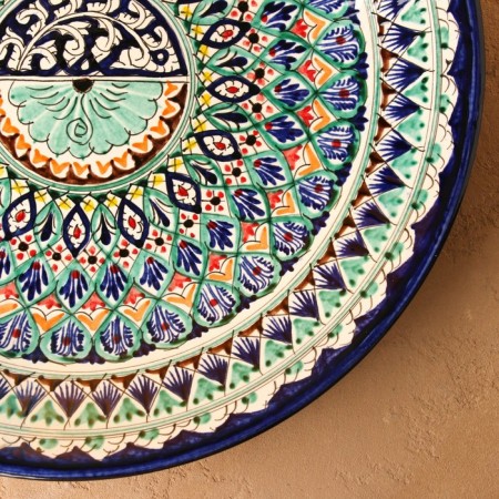 Largan Rishtan ceramics "Patterns", 42 cm, Blue Mix-10