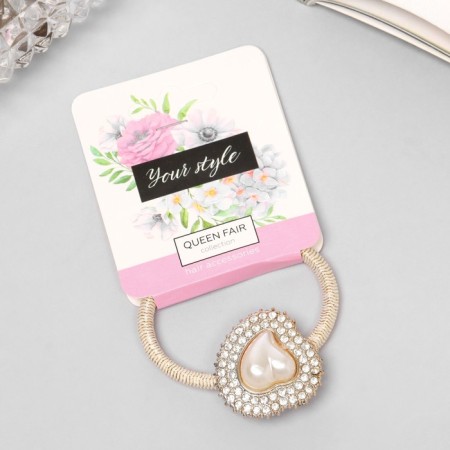 Hair elastic band "Kayly" heart, 5 cm
