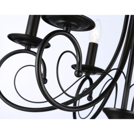 Suspended chandelier Ambrella Light, Modern, TR9612, 6HE14, Black Color-5