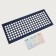 Iplikator - rug, base of spanbond, 140 modules, 28 × 64 cm, dark blue/white color