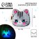 Hair hair clip luminous "cat", 3.4 x 3 cm