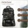 Tourist backpack on lightning, with an increase, 4 outer pockets, green color