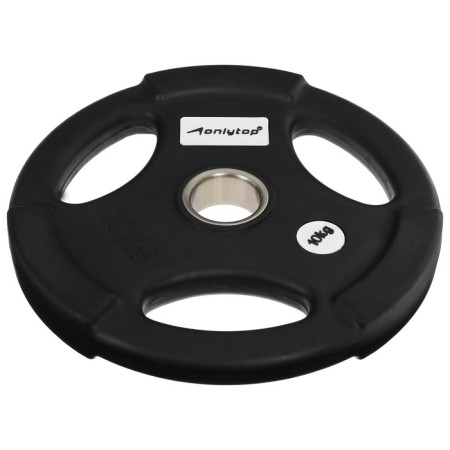 Olympic ONLYTOP disk, rubberized, with a triple grip, 10 kg, d = 50 mm-2