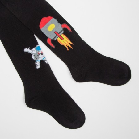 Pantyhose children's space, black color, height 86-92-1