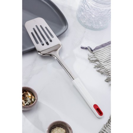 Culinary spatula "premiere", length = 33.8 cm, thickness = 1 mm, with a plastic handle