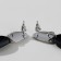 Earrings Metal "Trend" path of ovals, black color in glossy silver