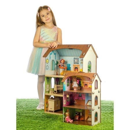 Wooden house with colored wallpaper "Loli"-2