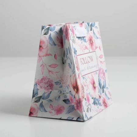 Square Gift Craft Package, Follow Your Dreams, 14 x 14 x 9 cm-2