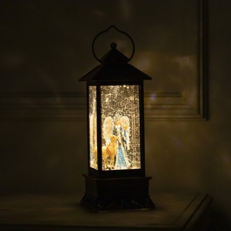 LED figure "Lantern with the Snow Maiden" 10 × 27 × 10 cm, plastic, AAX3 batteries (not in the kit), USB, glow warm white-4
