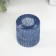 Glass of Glass for 1 candle "Cylinder. Wave" Blue D = 2 cm 4.8x4.8x5 cm