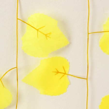 Decor "Girland from the leaves" Length: 2.4 m, width: 17 cm, yellow color-5