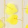 Decor "Girland from the leaves" Length: 2.4 m, width: 17 cm, yellow color