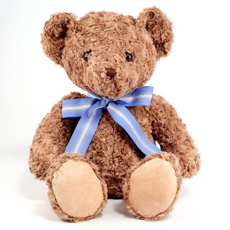 Soft toy "Bear", curly, 55 cm, brown color-1
