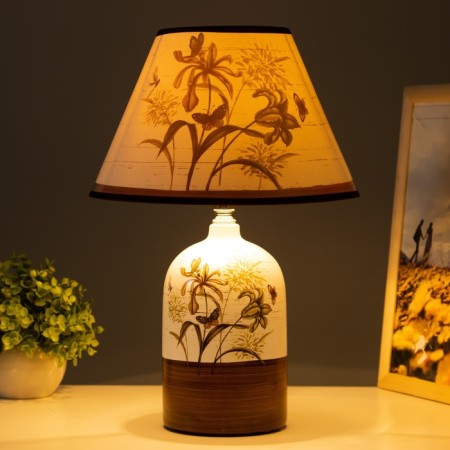 Lamp table ceramics "Field flowers" E14 25W 220V 37.5x25x25 cm-1
