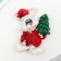 Magnet Polystone Bluest "White Rabbit in a fur coat and cap" mix 5.5x3.8 cm