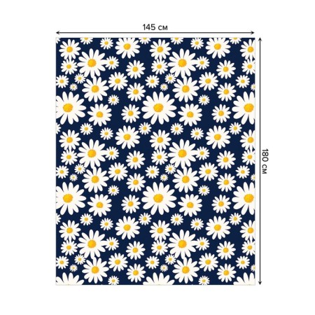 Tablecloth on the table "Field of daisies", rectangular, Saten, size 145x180 cm-1