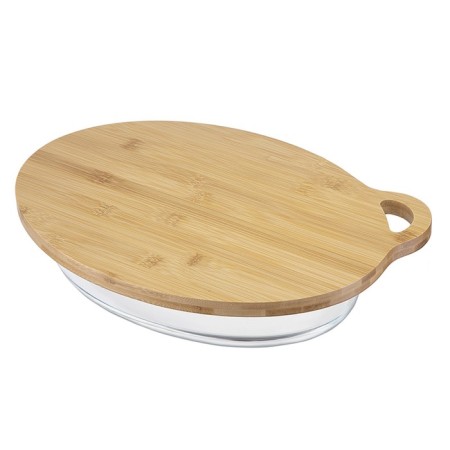Baking uniform Smart Solutions, glass, bamboo cover cover, 2.4 liters