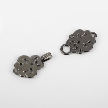 Decorative fastener, 4.5 × 1.5 cm, black color-2