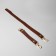 Genuine leather bag, adjustable, with carbines, 60 ± 2 cm × 2.5 cm, brown color/gold