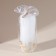 Interior candle white with concrete (Potal), 15 x 6 cm