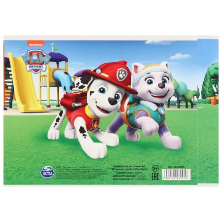 A4 drawing album, 40 sheets, gluing, PAW PATROL-2