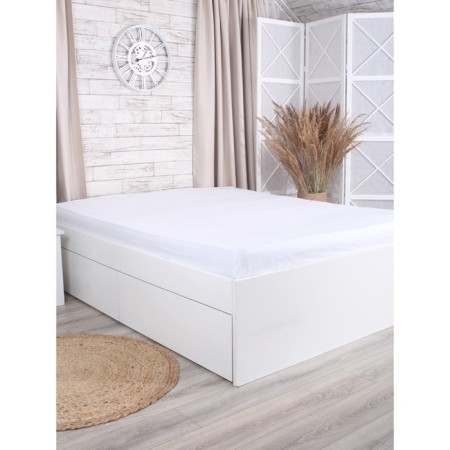 Euro Melissa sheet, size 200x215 cm, white color