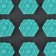 Iplikator-river, the base of textiles, 70 modules, 32 × 26 cm, dark gray/turquoise color