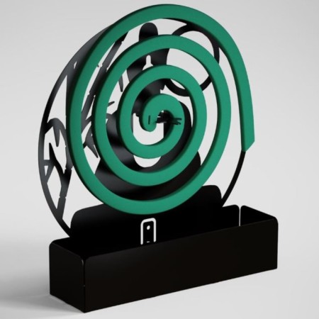 704-201B stand for spirals from mosquitoes and incense 704-201B 0.8x16x18 cm-5