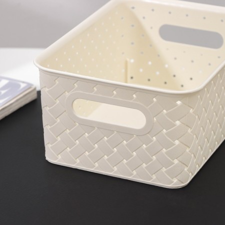 Birch Birch Violet basket, 3 l, 23.5 × 17.3 × 10.5 cm, ivory color.-1