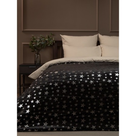 Texrepublic blanket, size 200x220 cm, black color