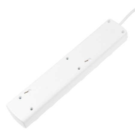 Luazon Lighting network filter, 5 outlets, 1.5 m, 2200 watts, 3x0.75 mm2, 10 A, 220 V, with a fuse, white-6