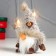 Interior doll "Santa Claus in a knitted cap with fur" 16x9x7 cm