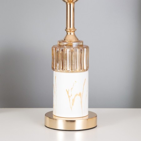 Table lamp "RAMAR" 1x40W E27+backlight, white/gold 27x27x48cm-3