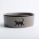 Ceramic bowl "trace with a cat" 300 ml 12.5 x 4.5 cm, black-gray