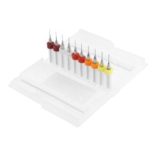 A set of drills for the printed circuit boards of the tundra, tungsten carbide, 0.3 - 0.7 mm, 3.2 mm, 10 pcs.