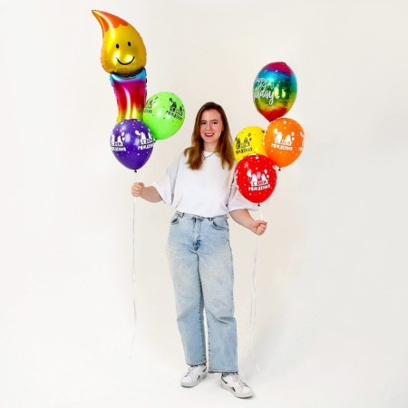 Set of balls "Happy Birthday. Candle ”, latex, foil, set 7 pcs.-1