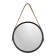 Wall mirror on the Manhattan belt, D = 395 mm, black color