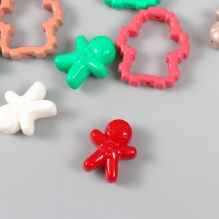 Busina for creativity plastic "Pechek-designer" mix 3.1x2.8x0.7 cm-1