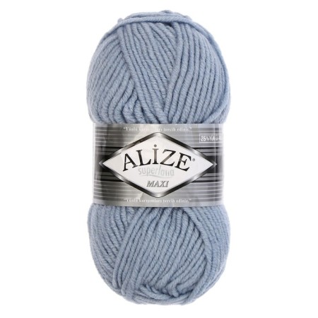 Yarn "Superlana Maxi" 75% acrylic, 25% wool 100m/100g (480 St. Blue)-1