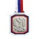Medal for application 002, tricolor. Color ser. With a ribbon. 6 x 7 cm.