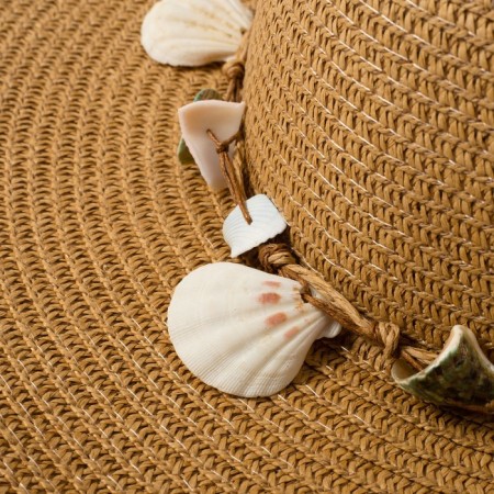 Women's hat minku "sea", size 56-58, beige color-2