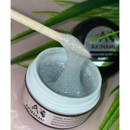 Gel Akinami Camouflage Glitter Gel Solar No. 01, 15 ml