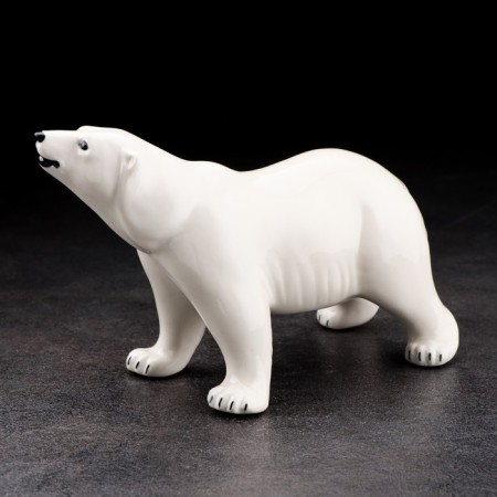Souvenir "White Bear Standing", handmade, porcelain-1