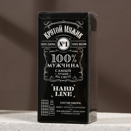 Gift set of cosmetics "Cool man", shower gel 250 ml and hand soap, Hard line-9
