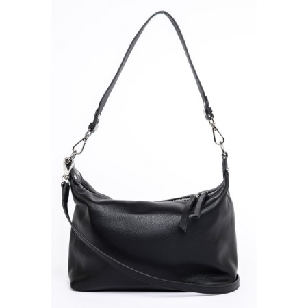 Bag Cross-Body Women's, genuine leather, Ludor black, 30x10x20 cm