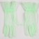 Carnival accessory - transparent gloves with a skirt, green color