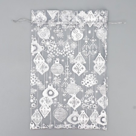 Bag Gift Organza "New Year's toys", 20 x 30 cm +/- 1.5 cm, New Year-5